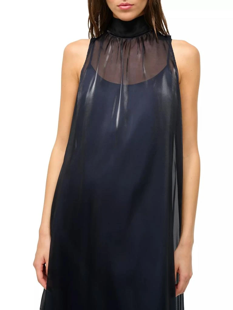 Staud Albee Turtleneck Chiffon Maxi Dress 5