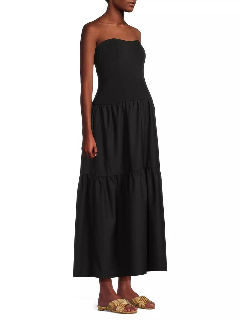 Emilia George Maternity The Evelyn Strapless Tiered Midi-Dress 4