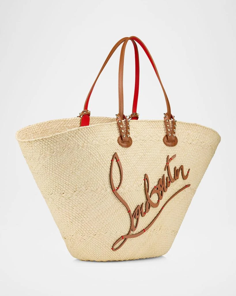 Christian Louboutin Cabata Large Basket Tote Bag in Raffia and Leather 2