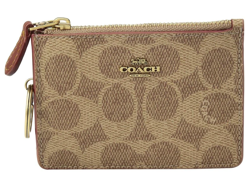 COACH Color Block Coated Canvas Signature Mini ID Skinny 1