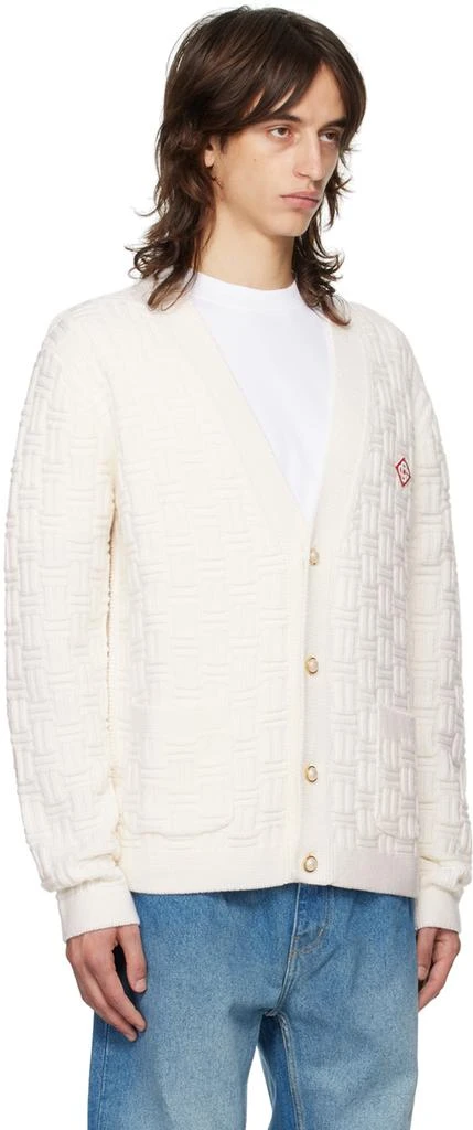 Casablanca Off-White Column Knit Cardigan 2