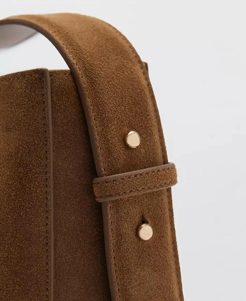 Mango Women's Suede Mini Shopper Bag 4