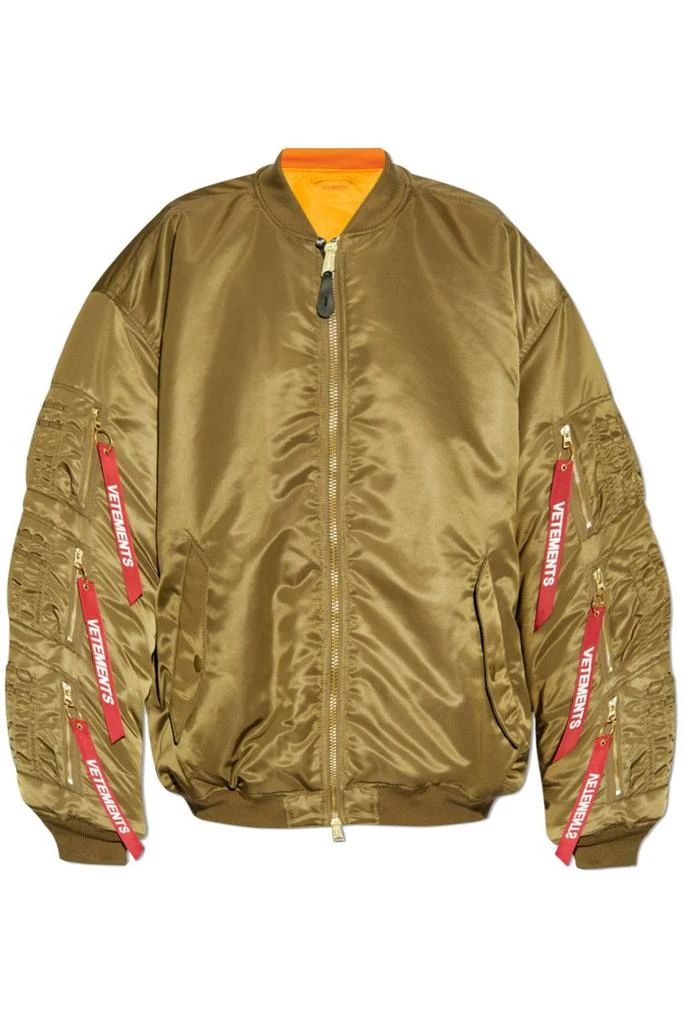 Vetements Vetements Zip-Up Reversible Bomber Jacket 1