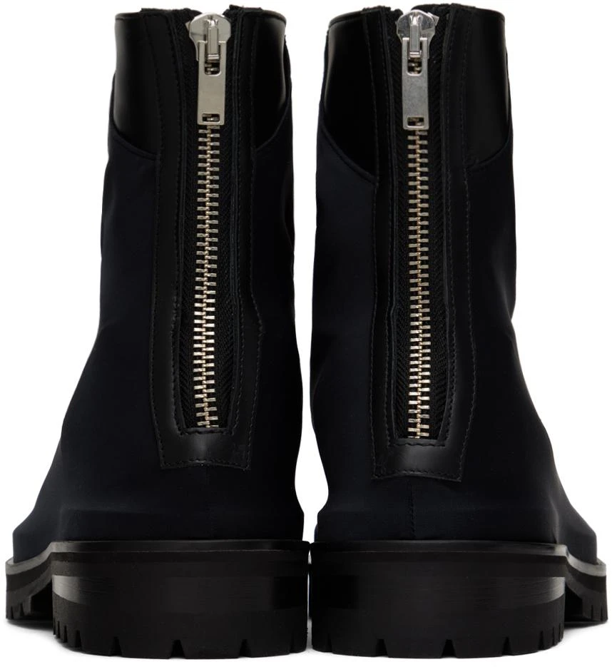 424 Black Pleated Marathon Boots 2