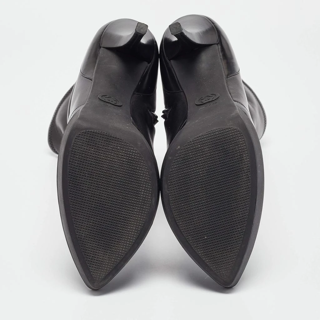 Gucci Gucci Black Leather Wimbledon Platform Ankle Boots Size 38.5 6