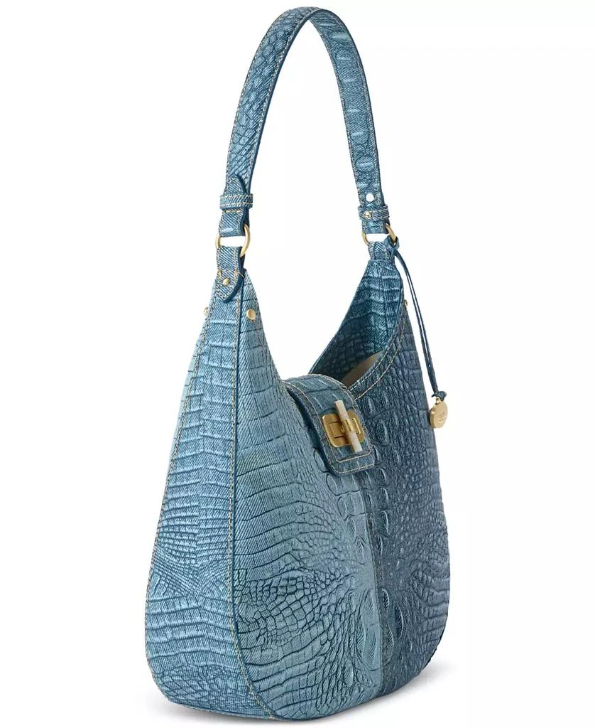 Brahmin Fallon Denim Secour Medium Leather Shoulder Bag 2