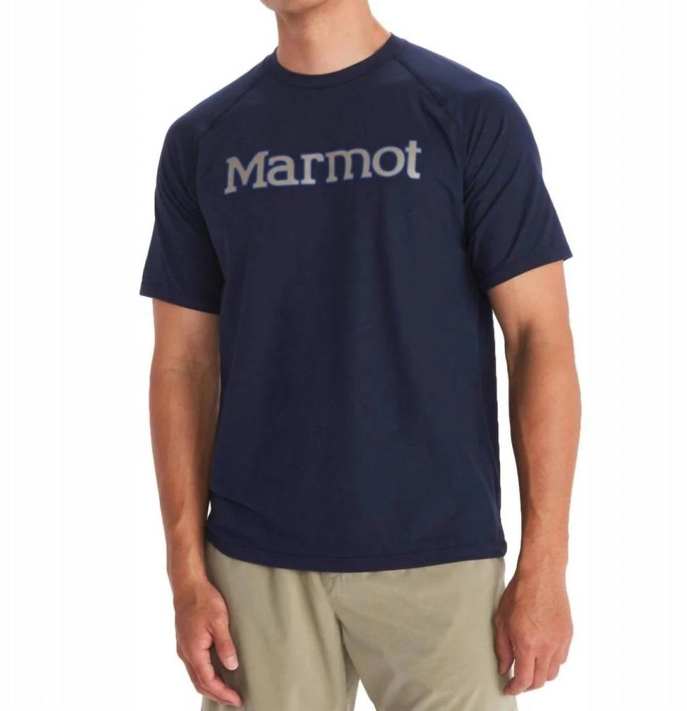 Marmot Windridge Graphic Short Sleeve Tee In Navy