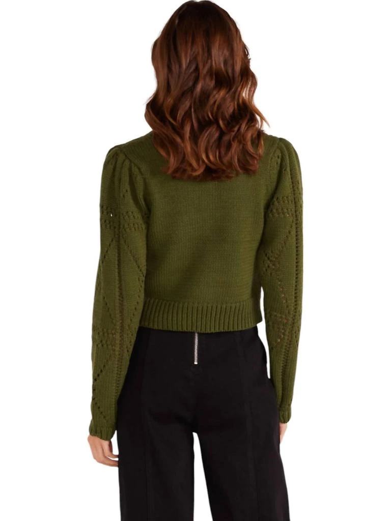 MINKPINK Sally Sweater In Forest Green 3