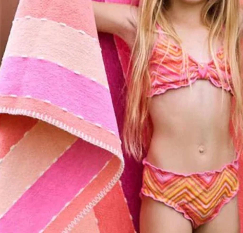 PQ Swim Pq Swim - Girls
 Cayenne Lettuce Edge Bikini Set