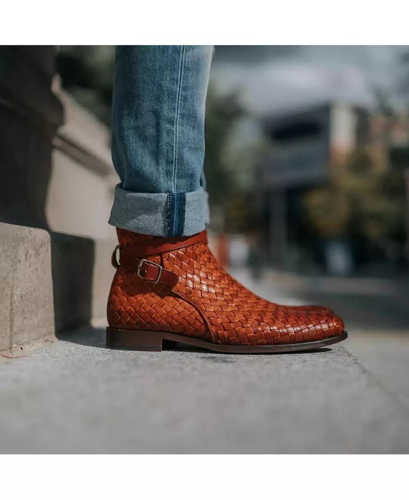 Taft Men's Dylan Hand-Woven Leather Buckle Jodhpur Boots 6