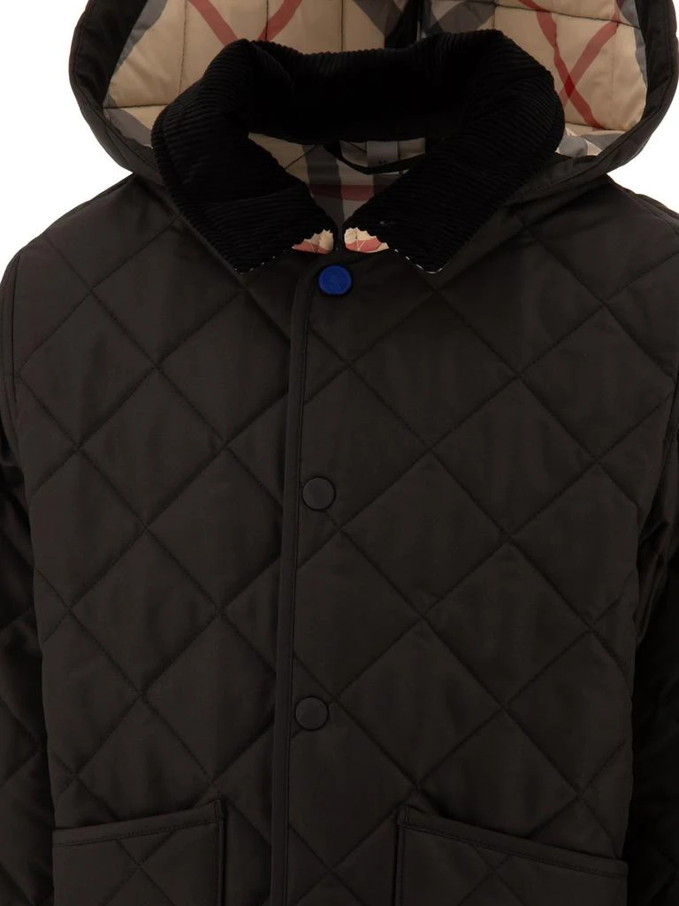 Burberry Burberry Kids Corduroy-Collar Quilted Hooded Jacket 3