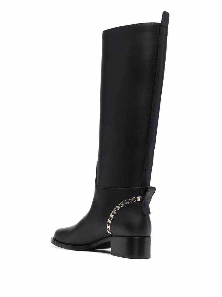 Salvatore Ferragamo Ferragamo Vara Chain Knee-High Boots 3