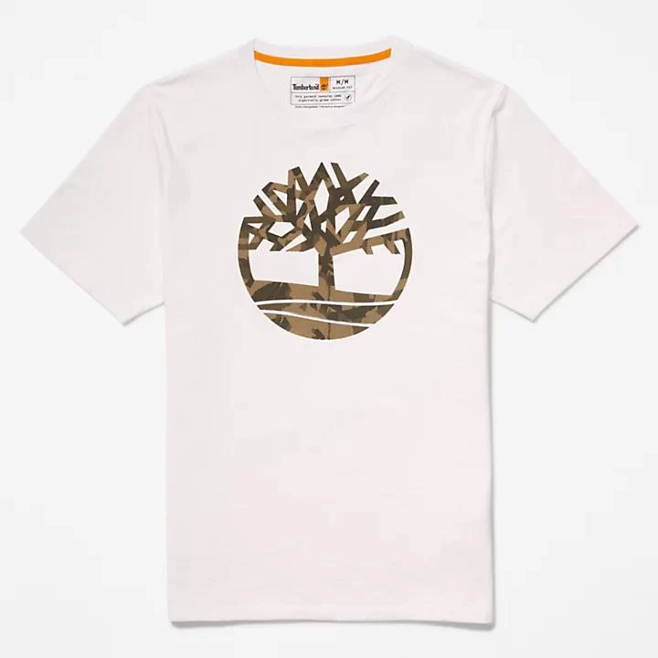 Timberland Camo Logo T-Shirt for Men in White 6
