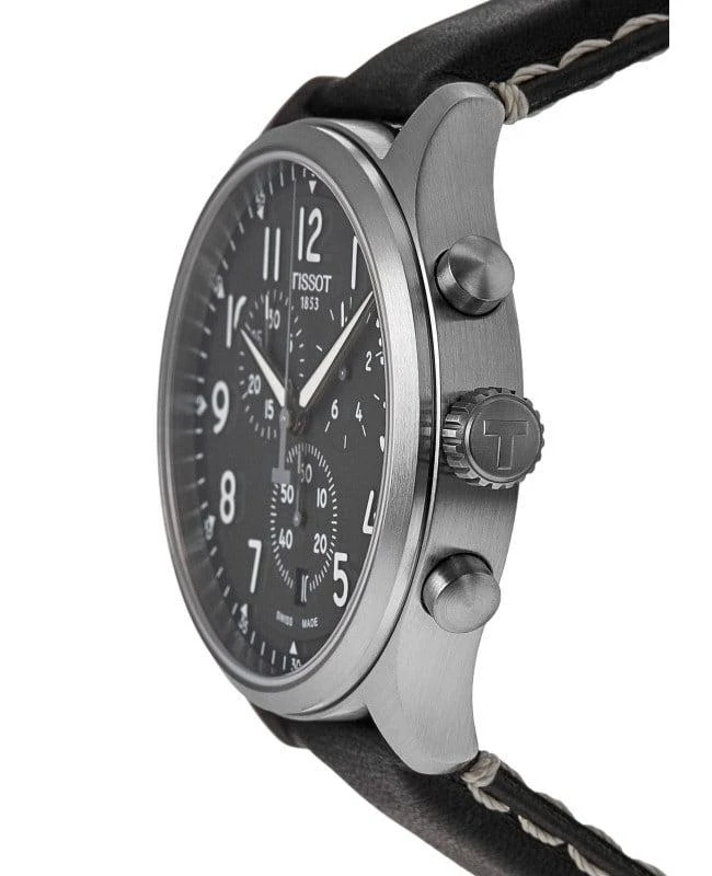 Tissot Tissot Chrono XL Grey Dial Black Leather Strap Men's Watch T116.617.16.062.00 3