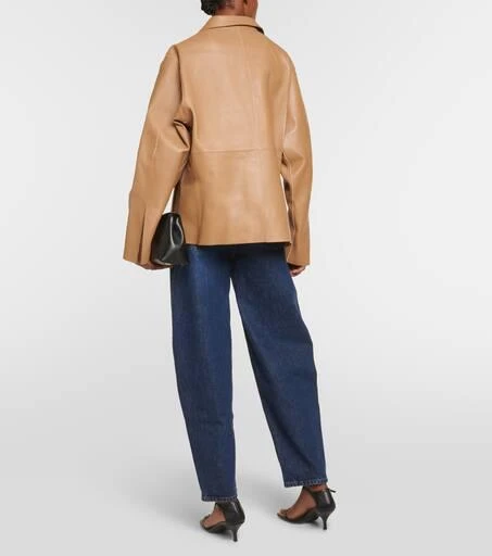 Totême Army oversized leather jacket 3
