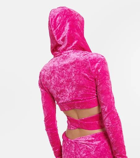 Versace Medusa Biggie velvet hoodie 6