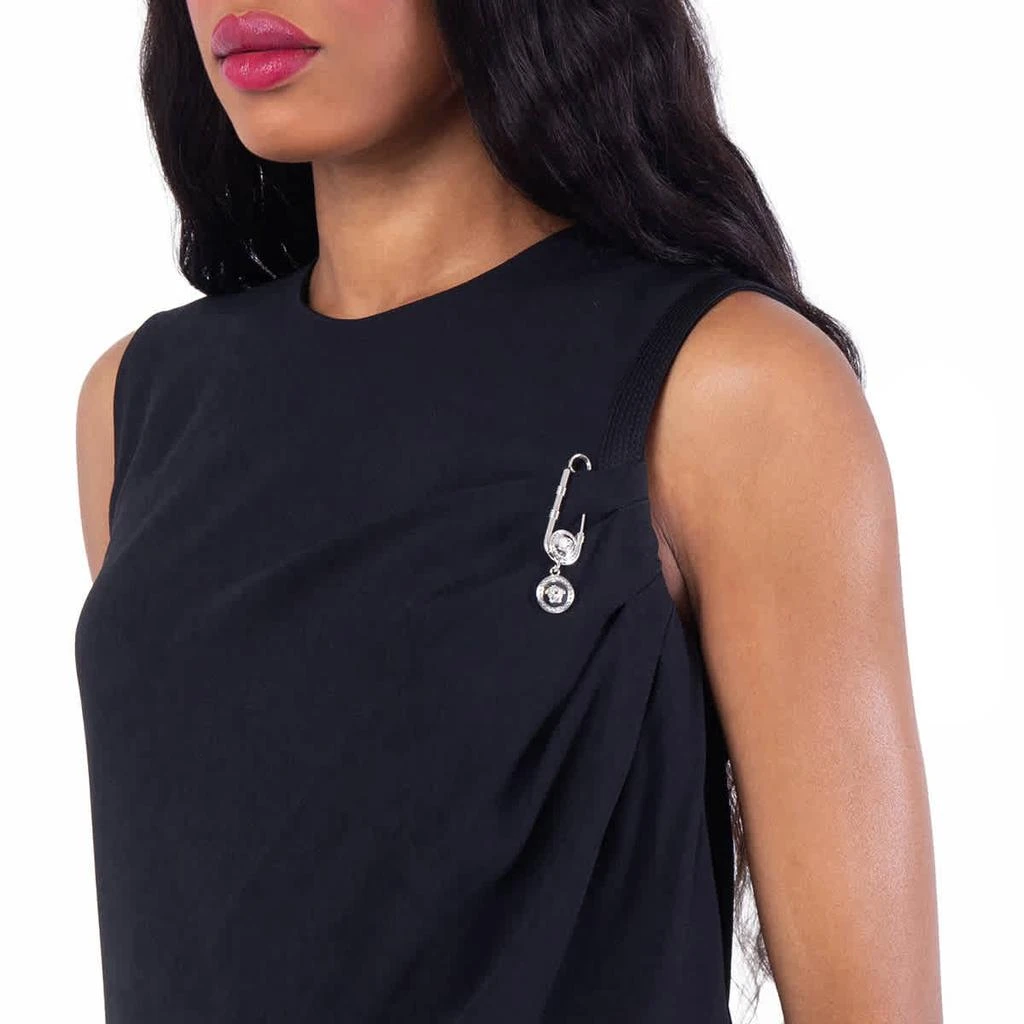 Versace Safety Pin Satin Shirt Midi Dress 2