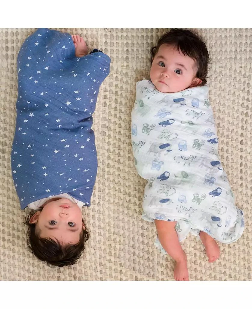 aden + anais Baby Boys Printed Swaddle Blankets, Pack of 4 5