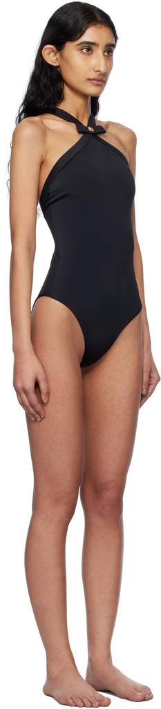 Versace Black Gianni Ribbon One-Piece Swimsuit 2