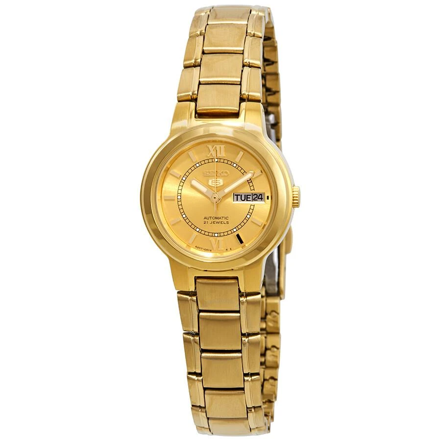 Seiko Series 5 Automatic Gold Dial Ladies Watch SYME58 1