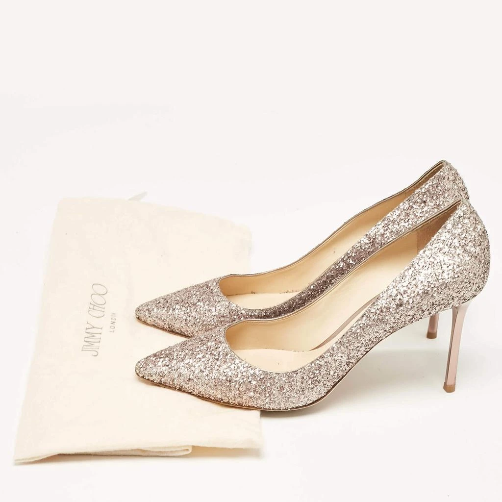 Jimmy Choo Jimmy Choo Rose Gold Glitter Romy Pumps Size 42 9