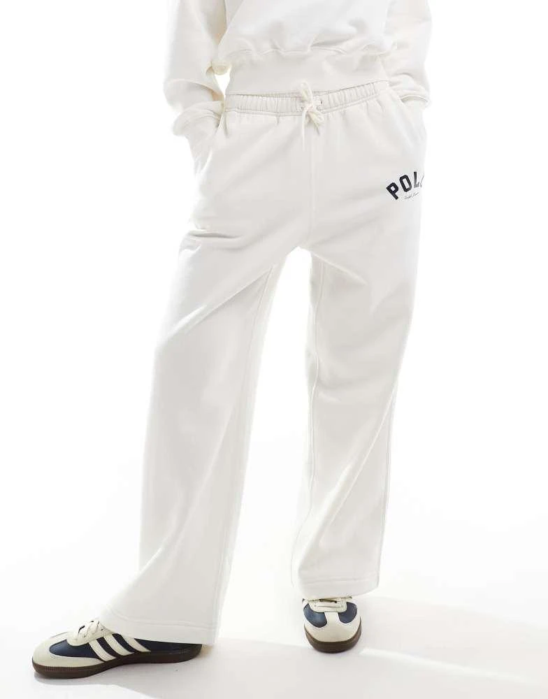 Ralph Lauren Polo Ralph Lauren co-ord wide leg joggers in off white 4