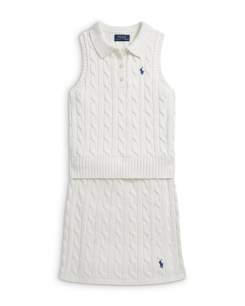 Ralph Lauren Girls' Cotton Polo Sweater & Faux-Wrap Skirt - Big Kid