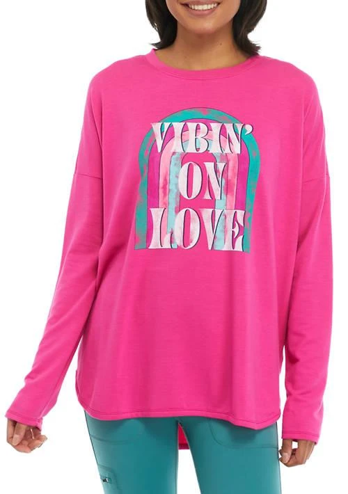 Cabana by Crown & Ivy™ By Crown Ivy Long Sleeve Baby Terry Graphic Sweatshirt 1