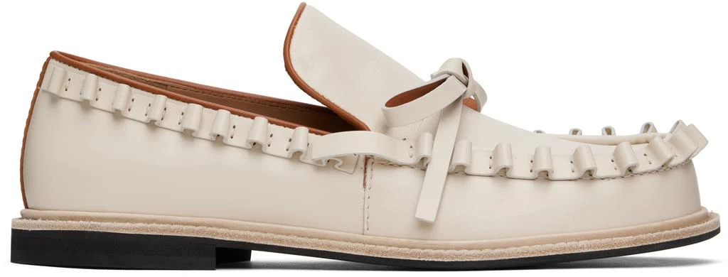 JW Anderson Off-White Ruffle Loafers 1