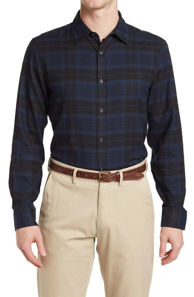 Perry Ellis Bold Check Flannel Shirt 1