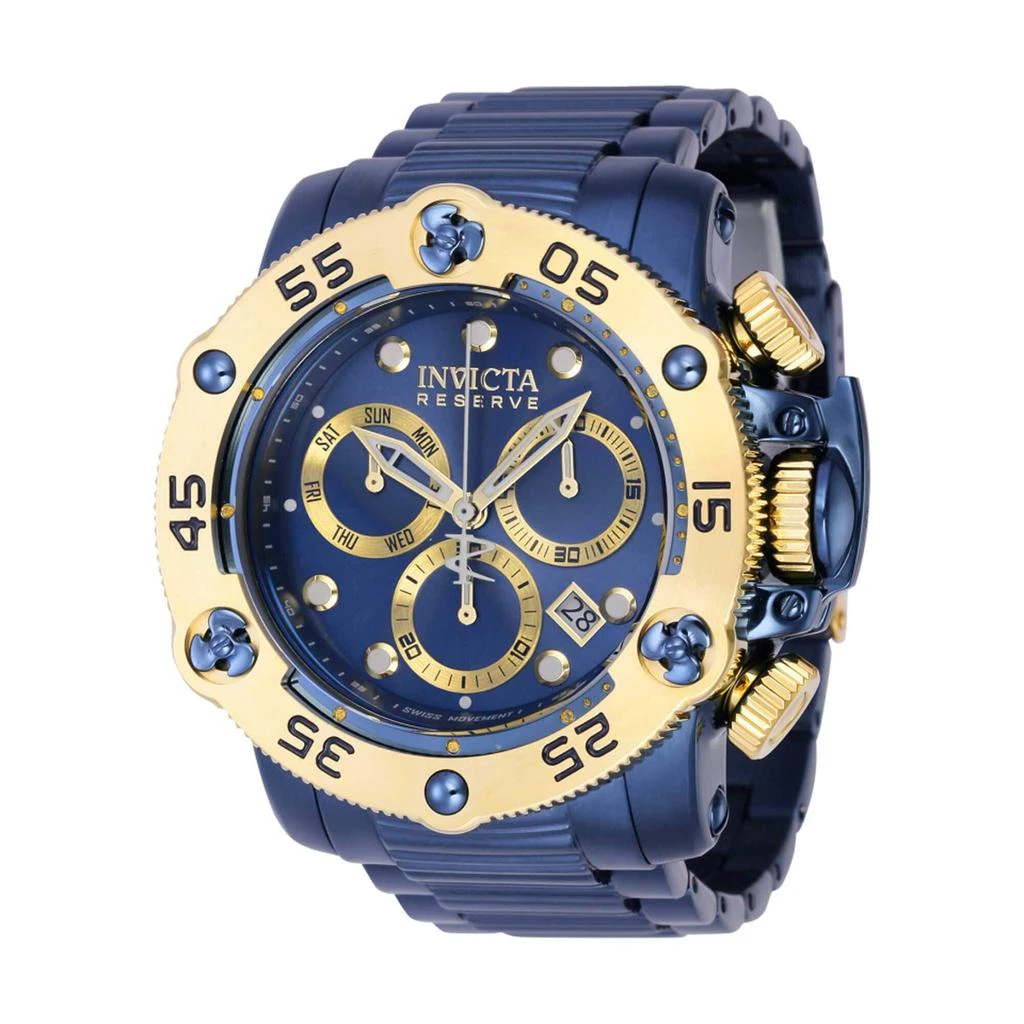 Invicta Invicta Men's Watch - Reserve Propeller Gold Tone and Blue Dial Bracelet | 38701 1