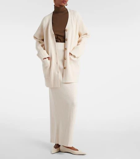 Totême Oversized cotton-blend bouclé cardigan 2