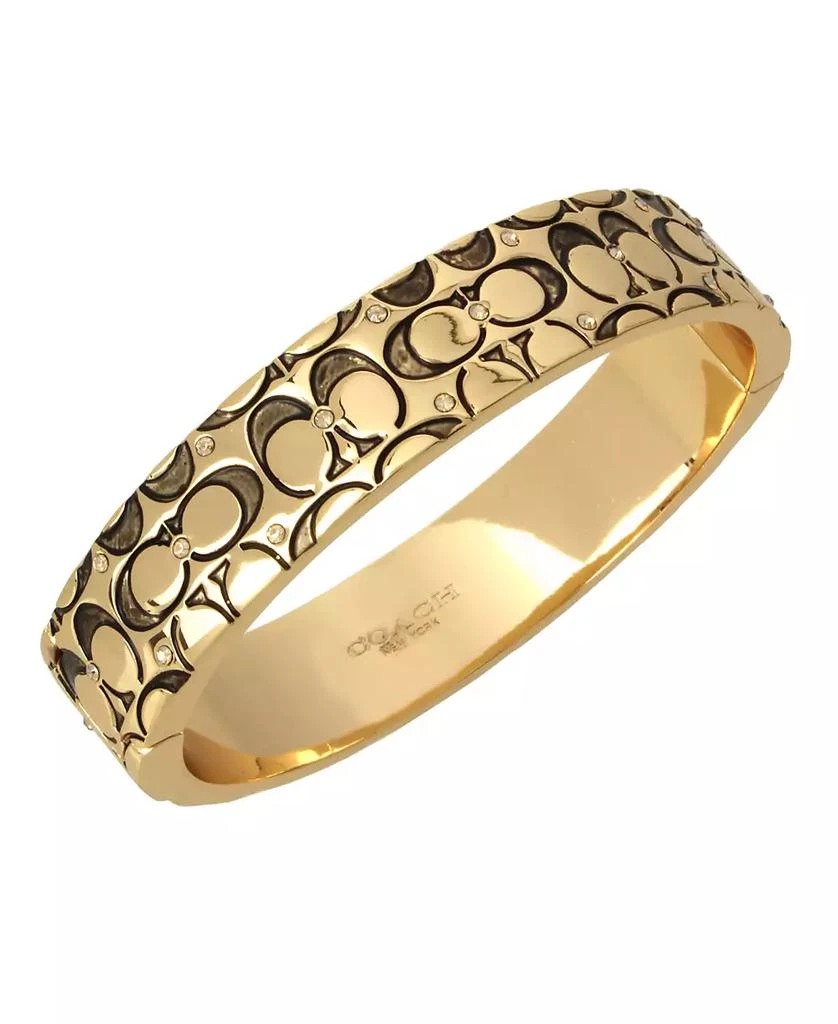 Coach Quilted C Hinged Bangle Bracelet 2