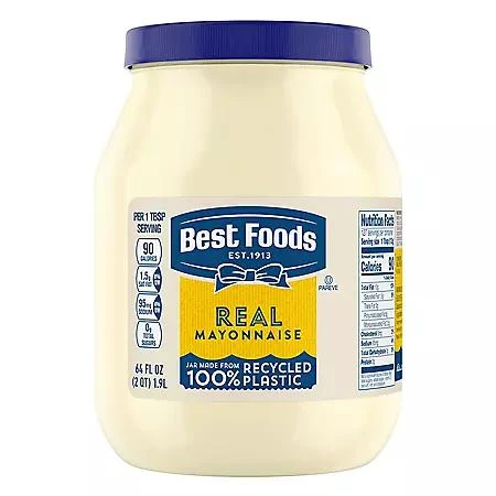 Hellmann's Best Foods Real Mayonnaise, 64 oz. 1