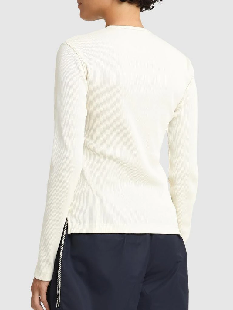 Tory Sport Ribbed Cotton Henley Tennis T-shirt 2