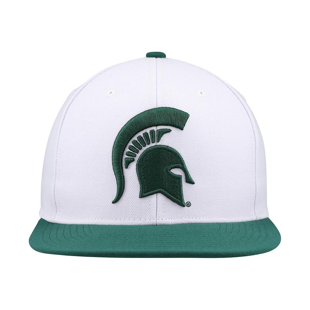 Mitchell & Ness Men's White/Green Michigan State Spartans 2-Tone 2.0 Snapback Hat