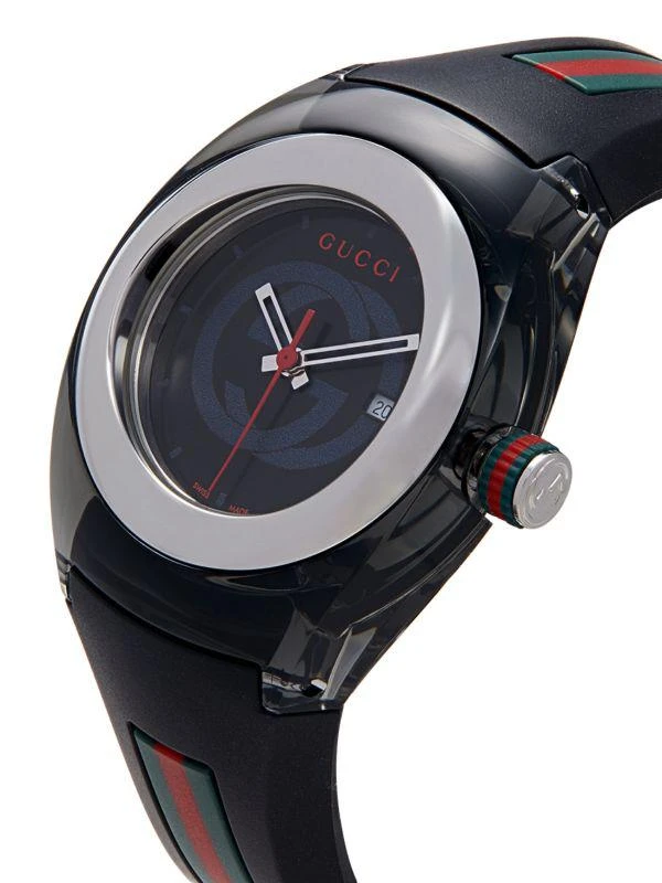 Gucci Sync 36MM Stainless Steel Rubber Strap Watch 3