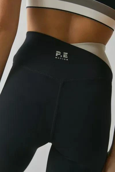 P.E Nation P.E Nation Wander Biscuit Crisscross Waistband Full Length Legging 4