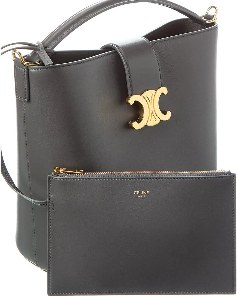 Celine CELINE Louise Medium Leather Bucket Bag 3