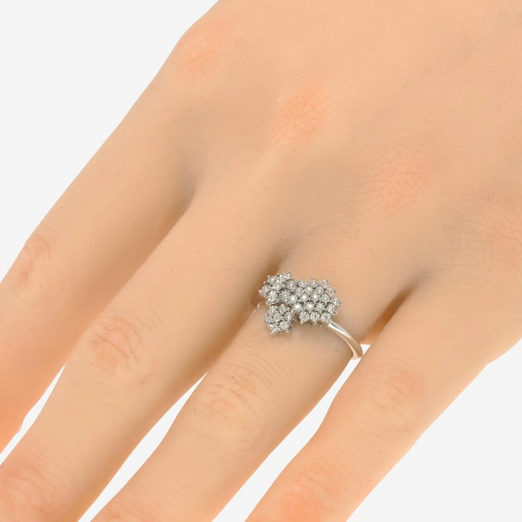 Bliss Bliss By Damiani Elisir 18K White Gold, Diamond Flower Cluster Ring Sz 6.25 20085120 2