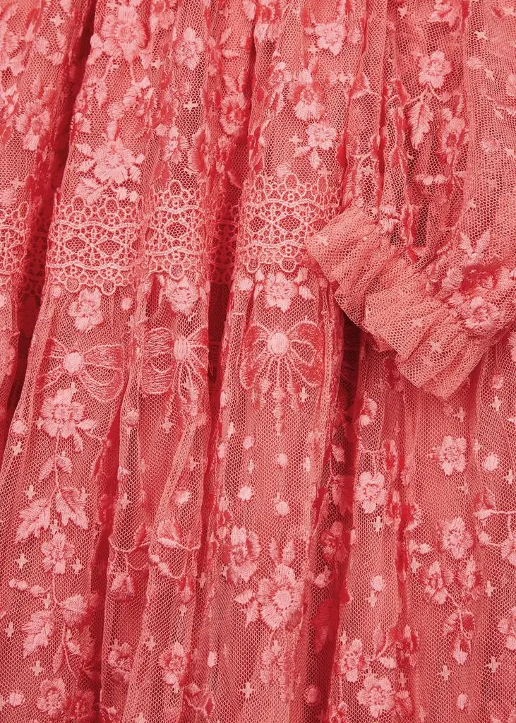 Needle & Thread Celestia Ribbon embroidered tulle maxi dress 5