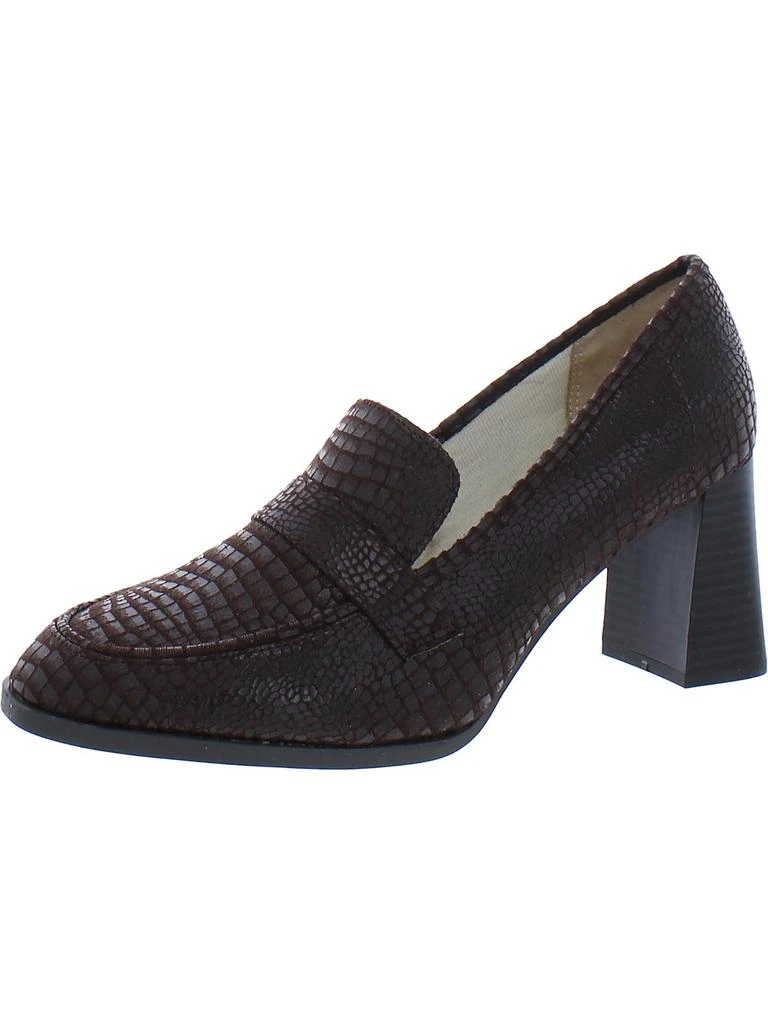 LifeStride Farrah Womens Textured Slip On Loafer Heels 6