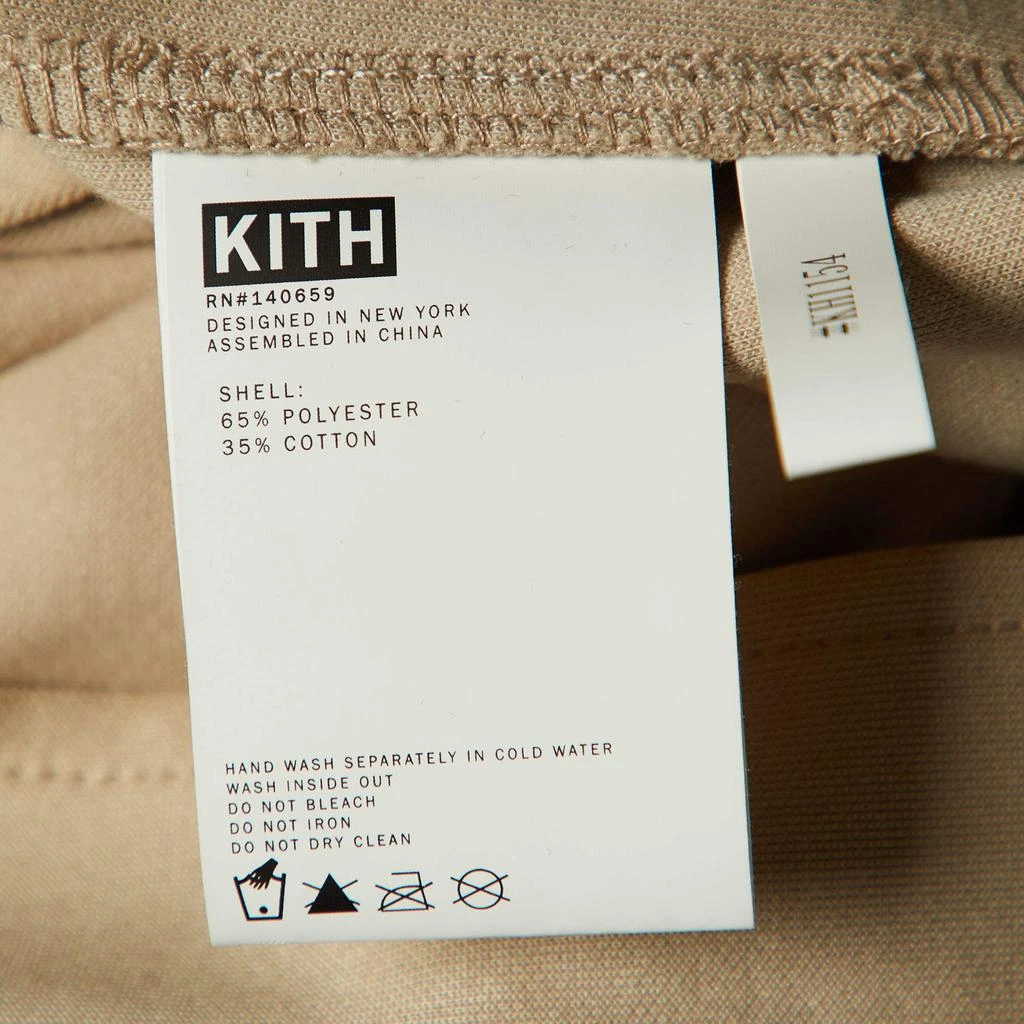 Kith Kith Beige Logo Applique Detail Jersey Zip Front Jacket M 5