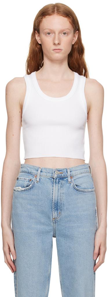 AGOLDE Black Stretch Modal Blend Zane Tank Top - Lingerie