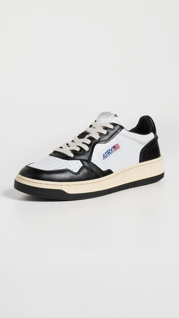 Autry Autry Dallas Low White Leather And Space Sneakers