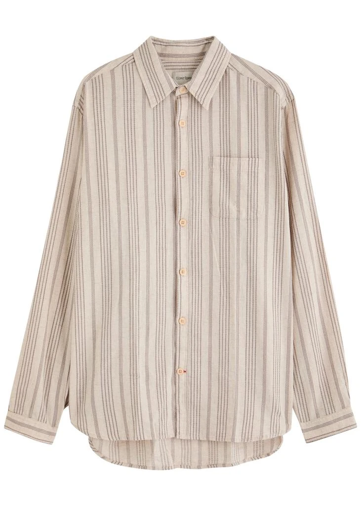 Oliver Spencer New York Special striped cotton-blend shirt 1