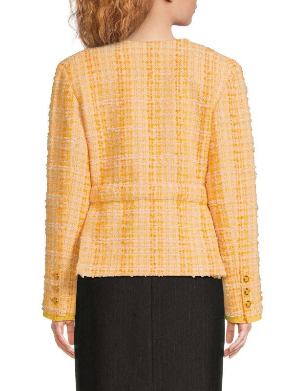 St. John Textured Slub Tweed Patch Pocket Jacket 2