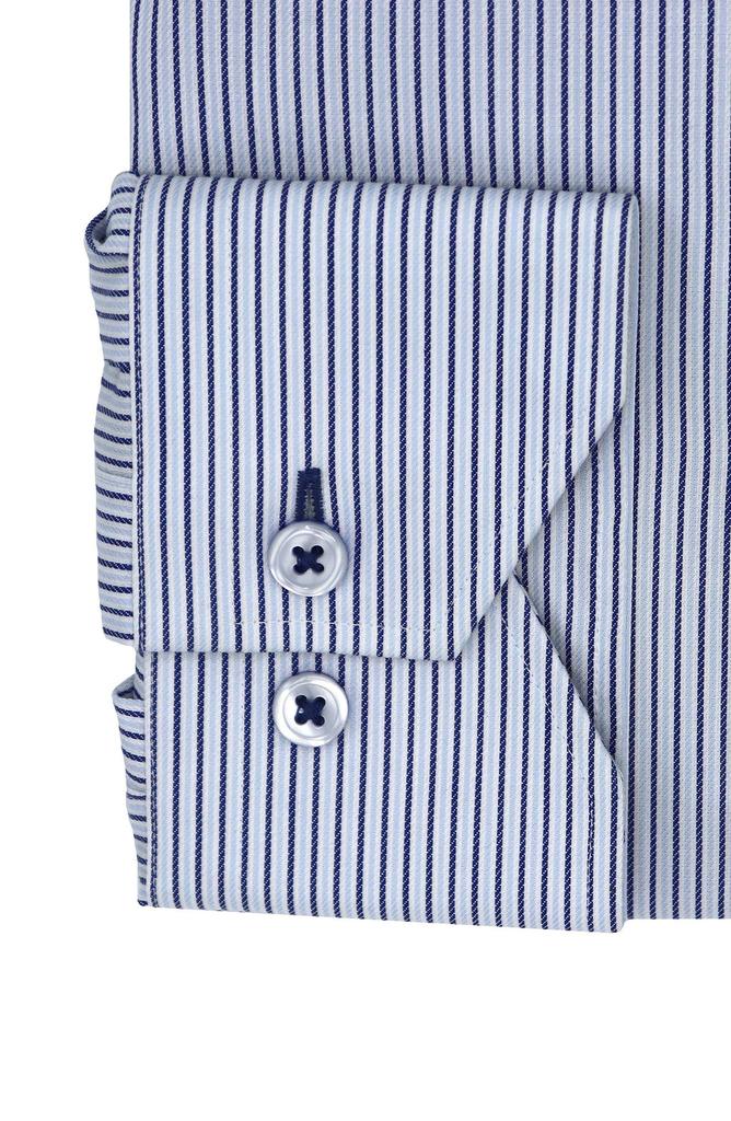 Lorenzo Uomo Trim Fit Stripe Cotton Dress Shirt