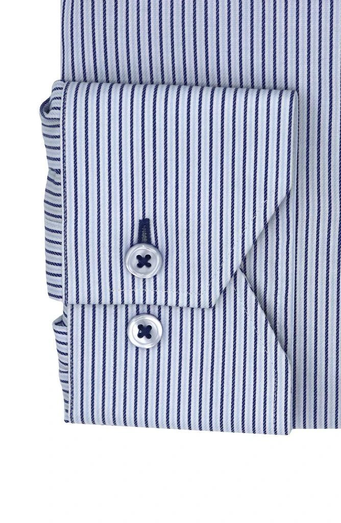 Lorenzo Uomo Trim Fit Stripe Cotton Dress Shirt 2