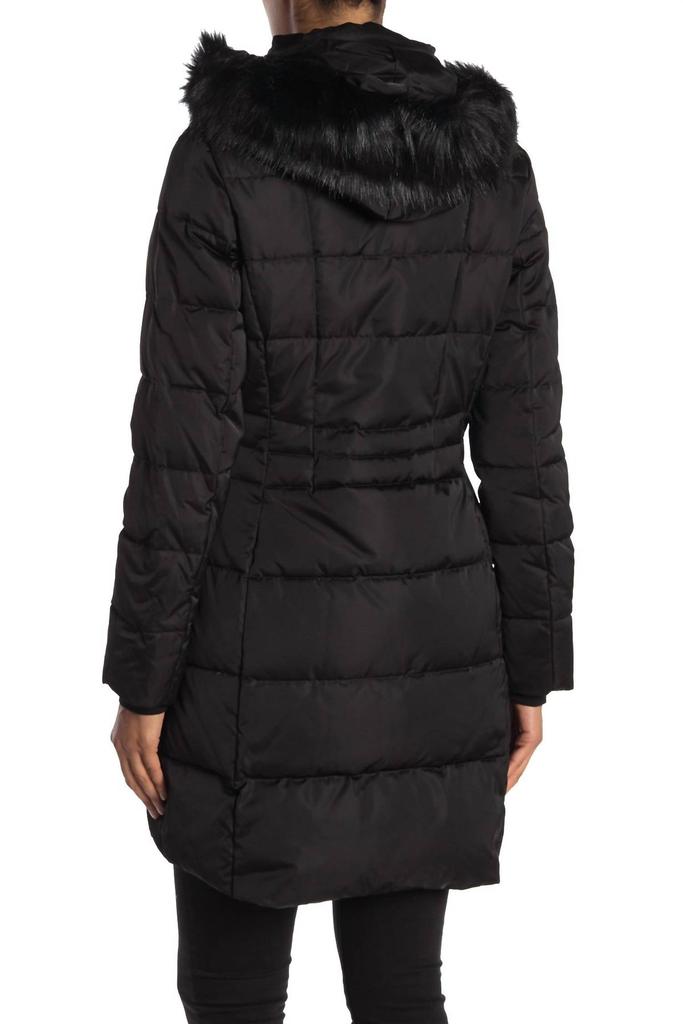 TAHARI Stefani Women's Quilted Mid Length Puffer Coat With Faux 並行輸入品 TAHARI Stefani Women\u0027s Quilted Mid-Length Puffer Coat With Faux